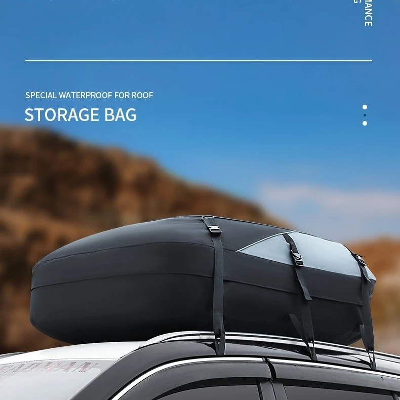 

Waterproof Roof Cargo Bag – Heavy-Duty 600D Oxford Car Top Carrier with 6 Reinforced Straps |Fits SUV/Sedan for Camping & Travel