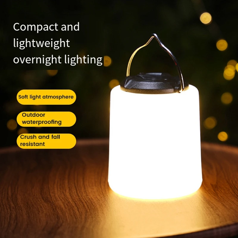 1 Piece Rechargeable Camping Light Outdoor Camping Lantern, White Camping Hiking Emergency Waterproof Light