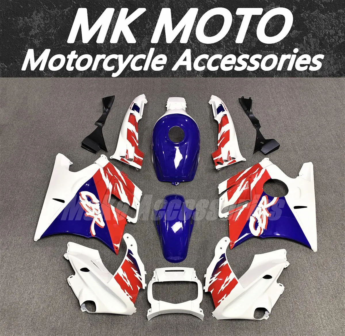 Kit de carenagens de motocicleta adequado para cbr600f f3 1995-1996 conjunto de carroceria injeção abs de alta qualidade novo branco azul vermelho