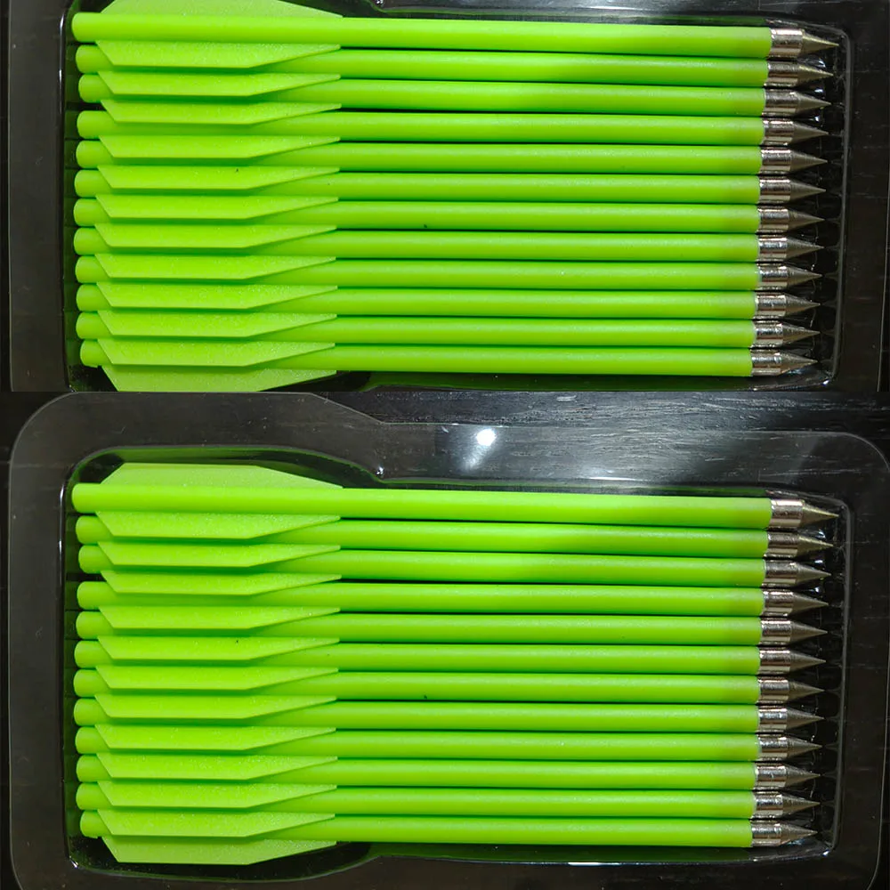 36/60 قطعة 6.3 "سهام القوس والنشاب البلاستيك رمح القوس والنشاب البراغي دوارات الصلب نصائح ل 50-80lbs مسدس القوس والنشاب الصغير الصيد الهدف #6