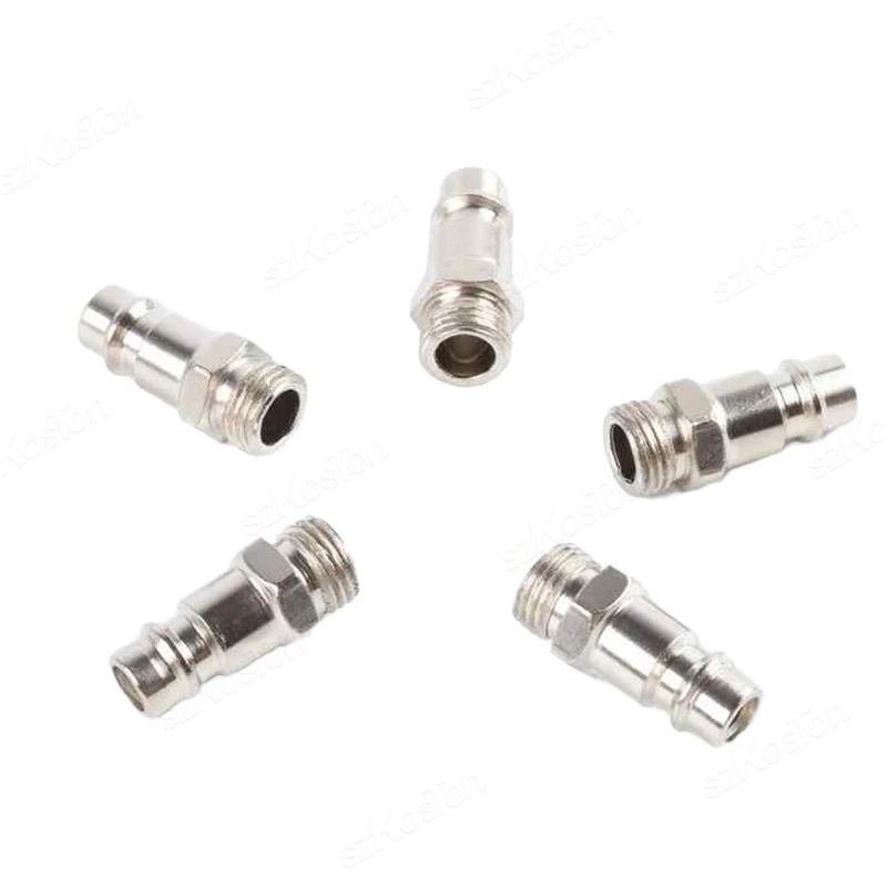 5Pcs/lot EU Pneumatic Connector For Air Hose Fittings Coupling Compressor Euro Quick Release Fitting with Male 1/4" BSP Thread image 3