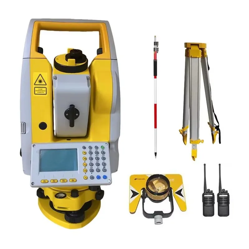 English Voice 2 Inch Accuracy R1000 Reflectorless Total Station for Building Foundation Topographic Surveying
