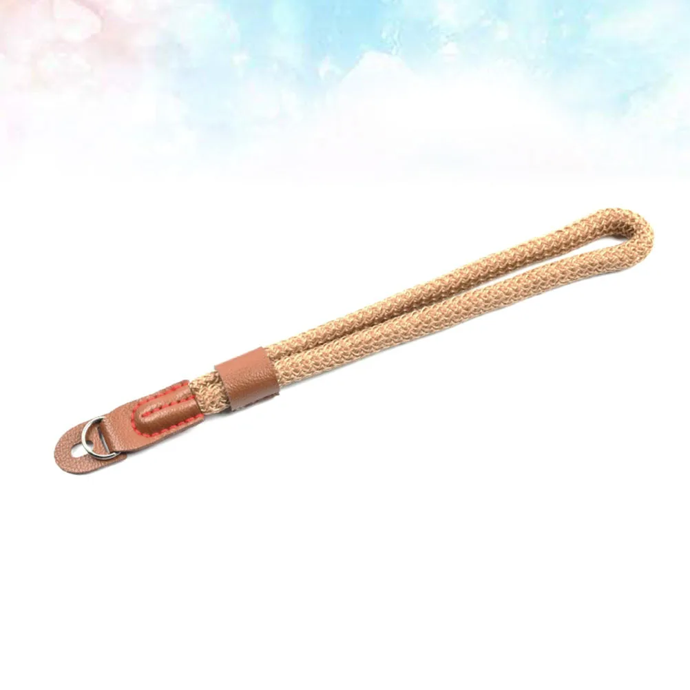 

1Pcs Cotton Camera Wrist Strap Retro PU Rope Lightweight Sweat Absorbent for Interchangeable Lens Digital Camera Wrist