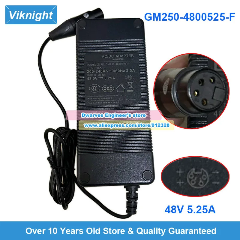 GM250-4800525-F Adapter 48V 5.25A 252W for GVE Power Supply Special  3/4 Holes