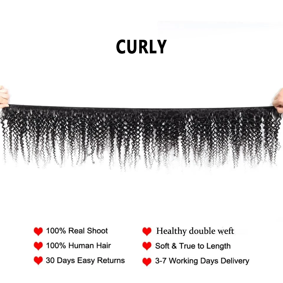 100% Unprocessed Human Hair Bundles 10A Grade Curly Bundle Hair Extensions 3 Bundles For Women Vietnamese Hair 8-30 Inch Bundle