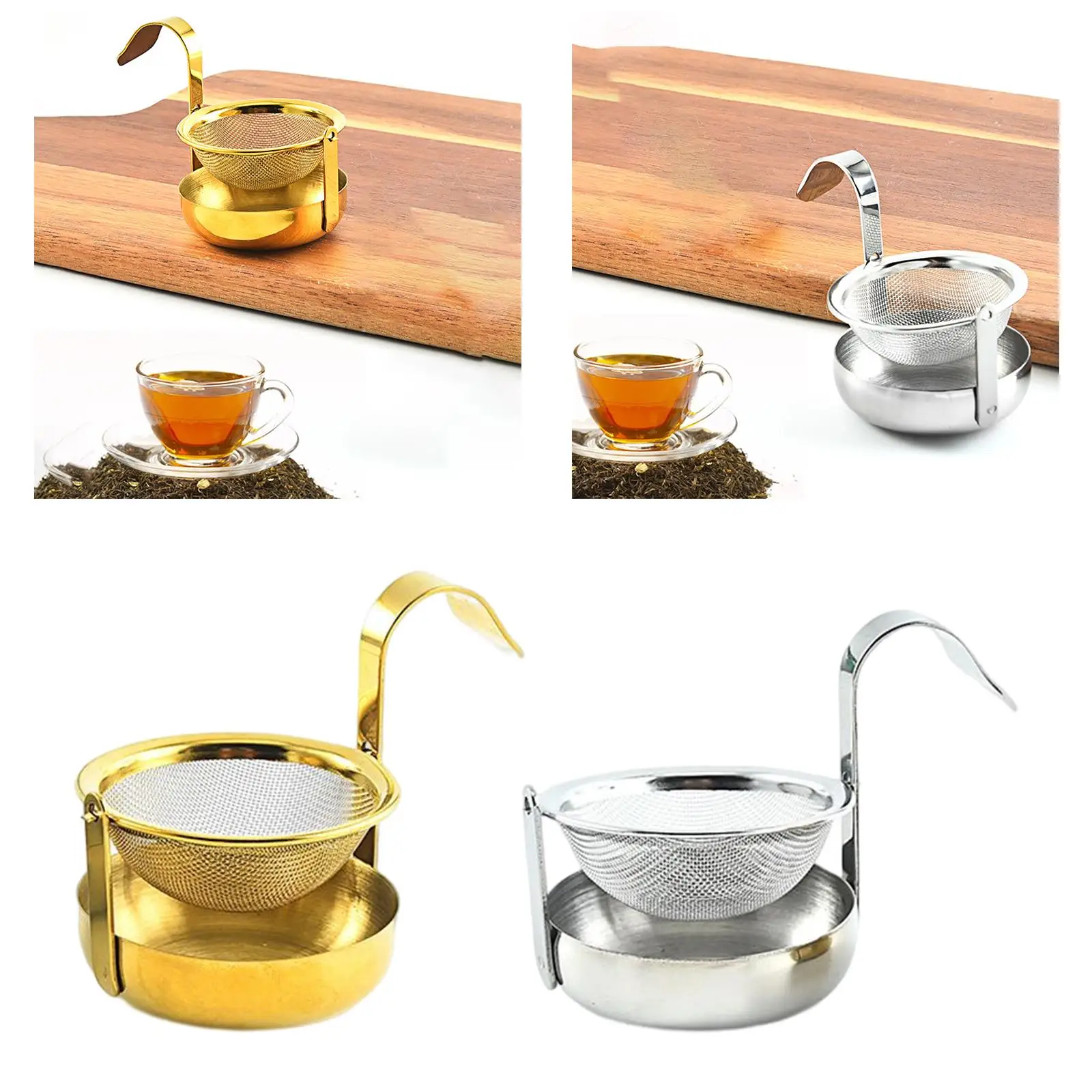 Tea Accessories Rotatable Strainer Stainless Steel 304 Mesh Infuser Kitchen Tool for Brewing Loose Leaf Tea at Home