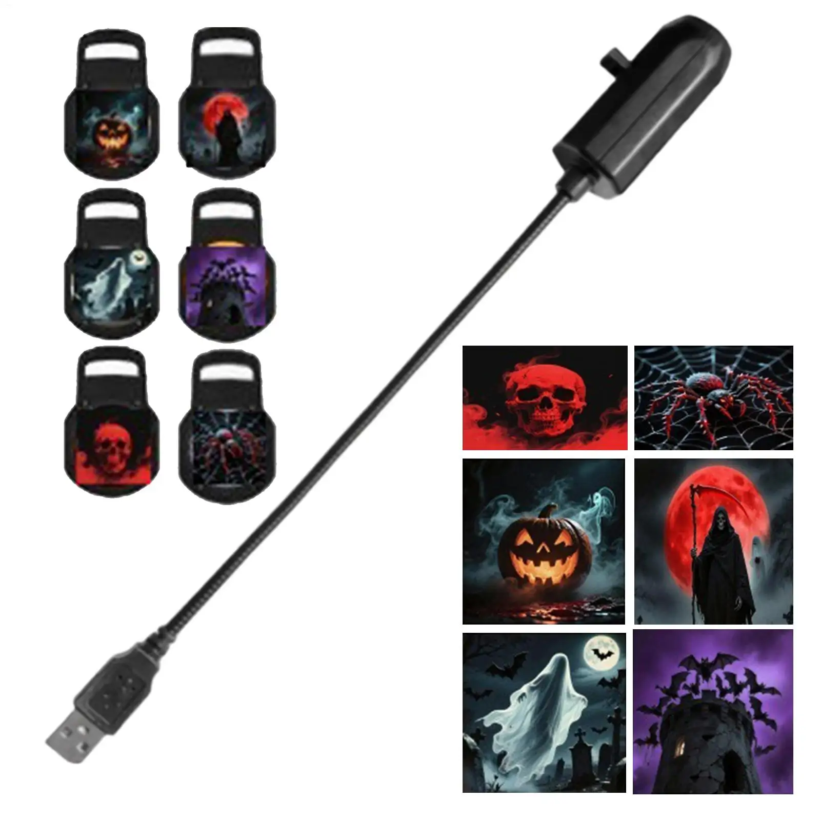 Nuevas luces de proyector de Halloween para exteriores, LED giratorio de 360 grados, decoración de Halloween, lámpara LED para habitación, hogar, dormitorio, Patio, teatro