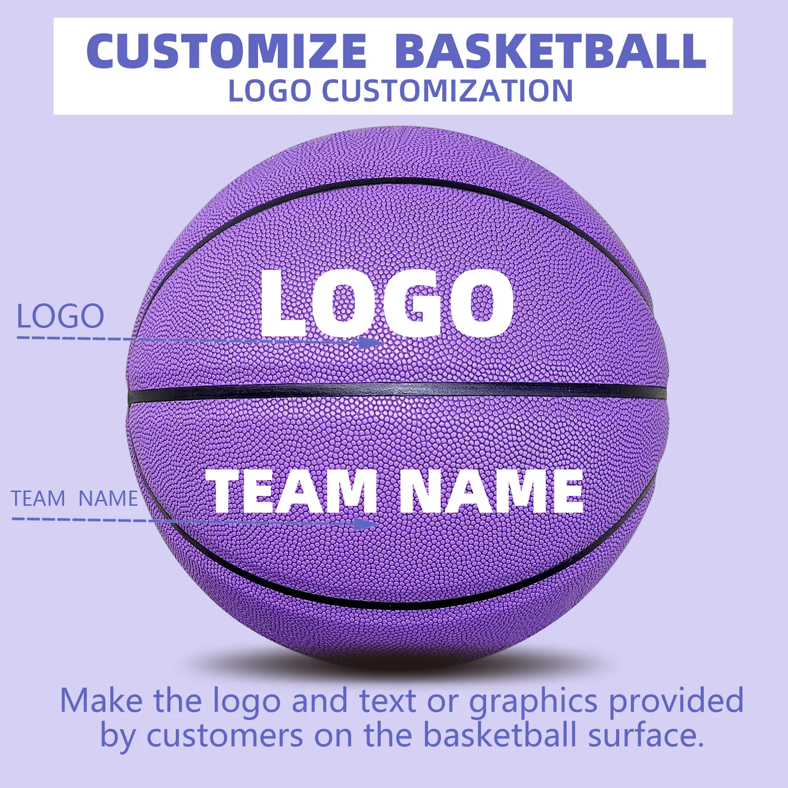 Custom Basketball Ball Standard Size 5/6/7 Indoor Outdoor Wear-resistant Pu Leather Ball For Youth Men Adult Kids High Quality