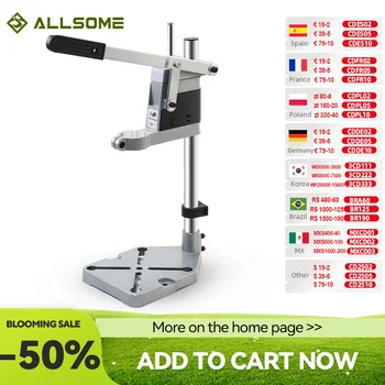Allsome Elektrische Boor Beugel 400Mm Boren Houder Grinder Rack Stand Klem Bankdrukken Stand Klem Grinder Voor Houtbewerking