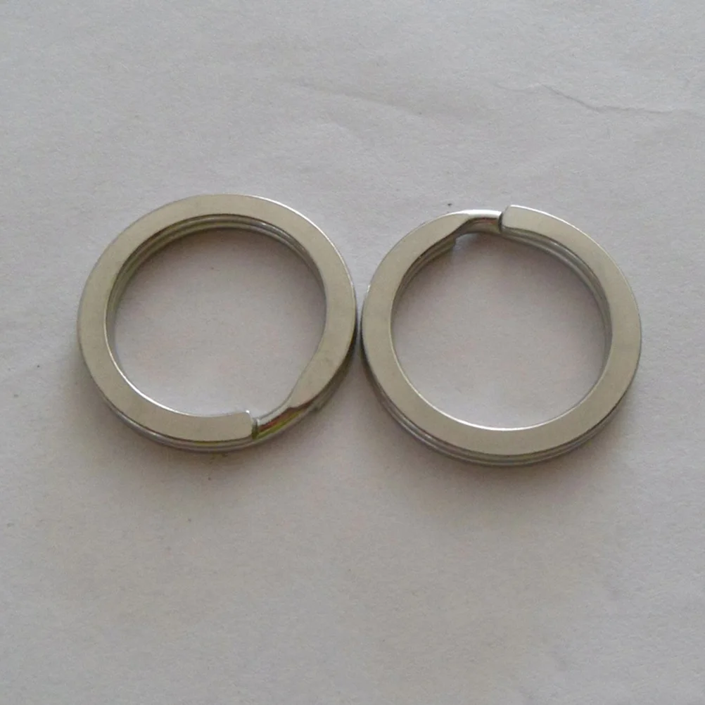 

30pcs Stainless Steel Key Rings 3 Sizes Split Ring Bulk Silver Durable Hardware Accessories For Keys Cards Organizer