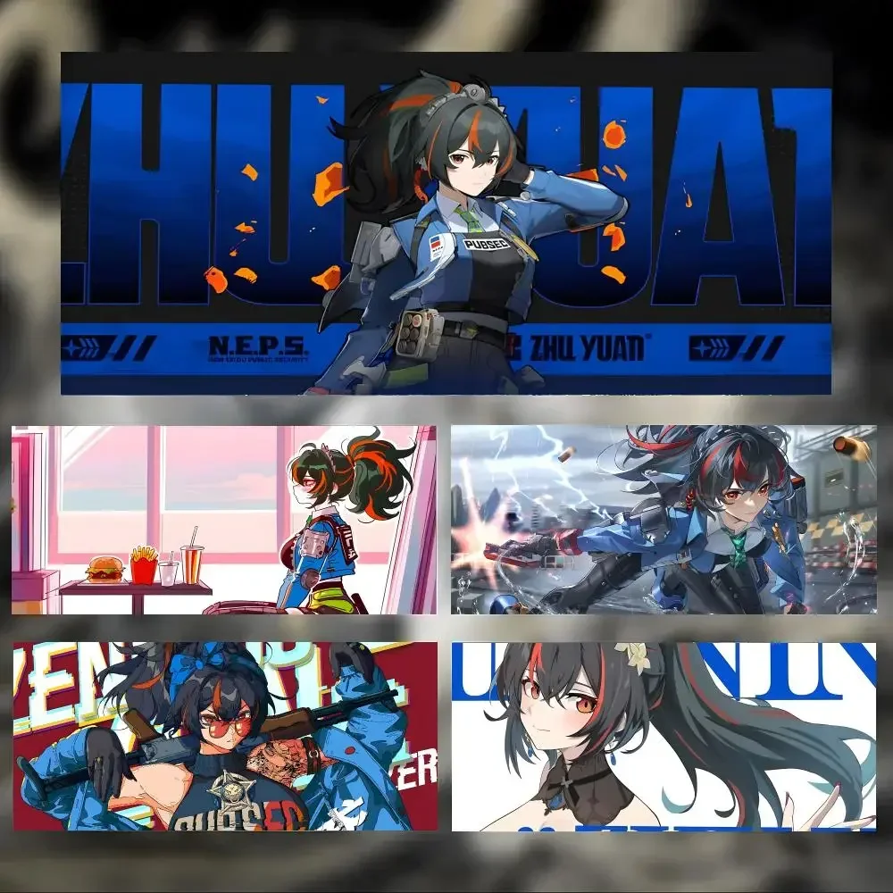 elegant fighter Z-Zenless Zone Zero Zhu Yuan Mouse Pad Large Thick Desk Pad Stitched Edges Gaming Mouse Mat for PC