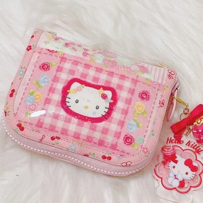 Sanrio Hello Kitty сумки для карт с принтом аниме KT Cat держатель для кредитных карт портативный дорожный кошелек милая сумка для хранения с героями мультфильмов подарки для девочек