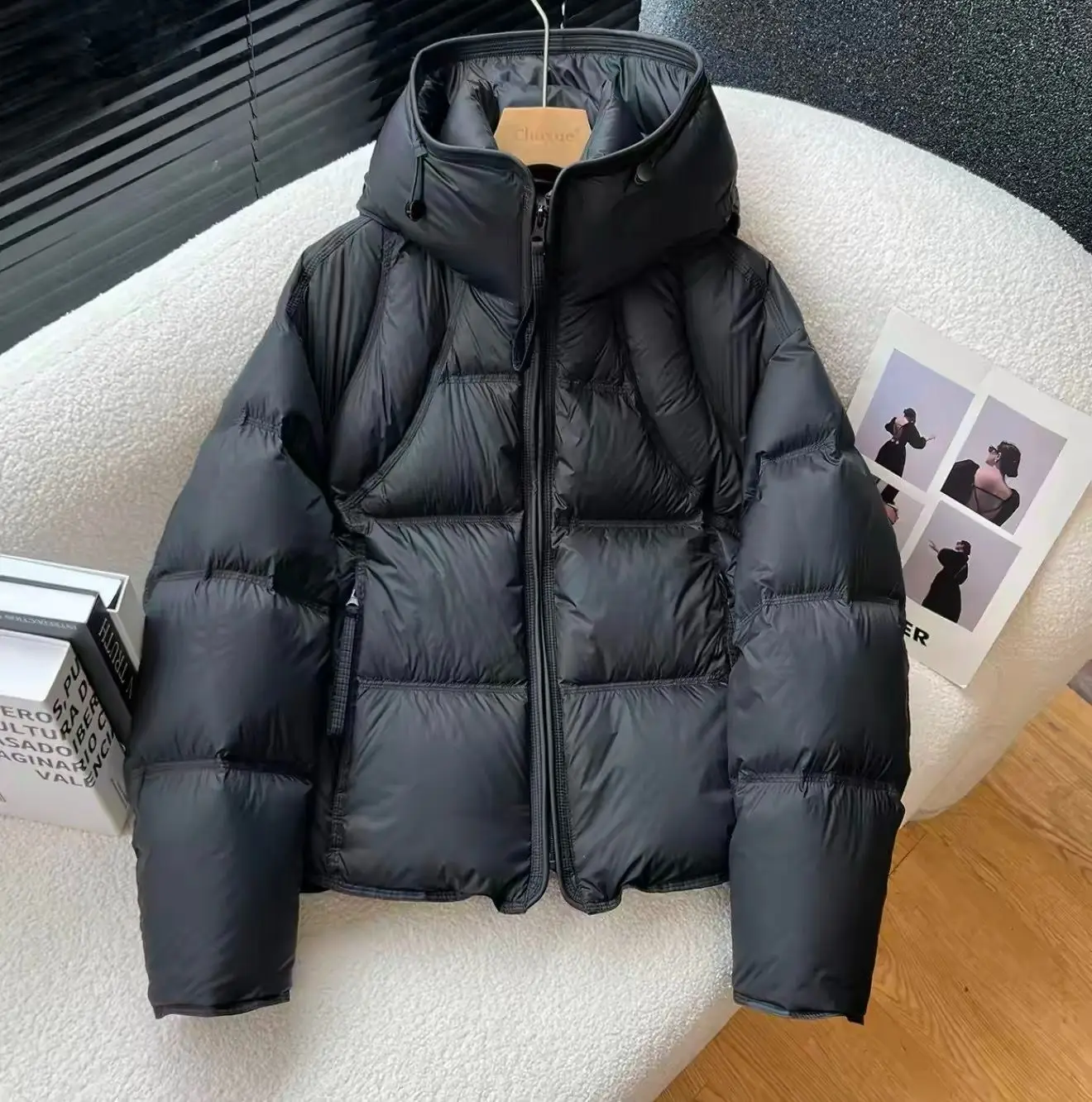 Short Cloud Puff Hooded Women Fall Winter Korean Design Fashion Cotton Parkas Coat Casual Warm Cozy Trendy Outdoor Soft Chic