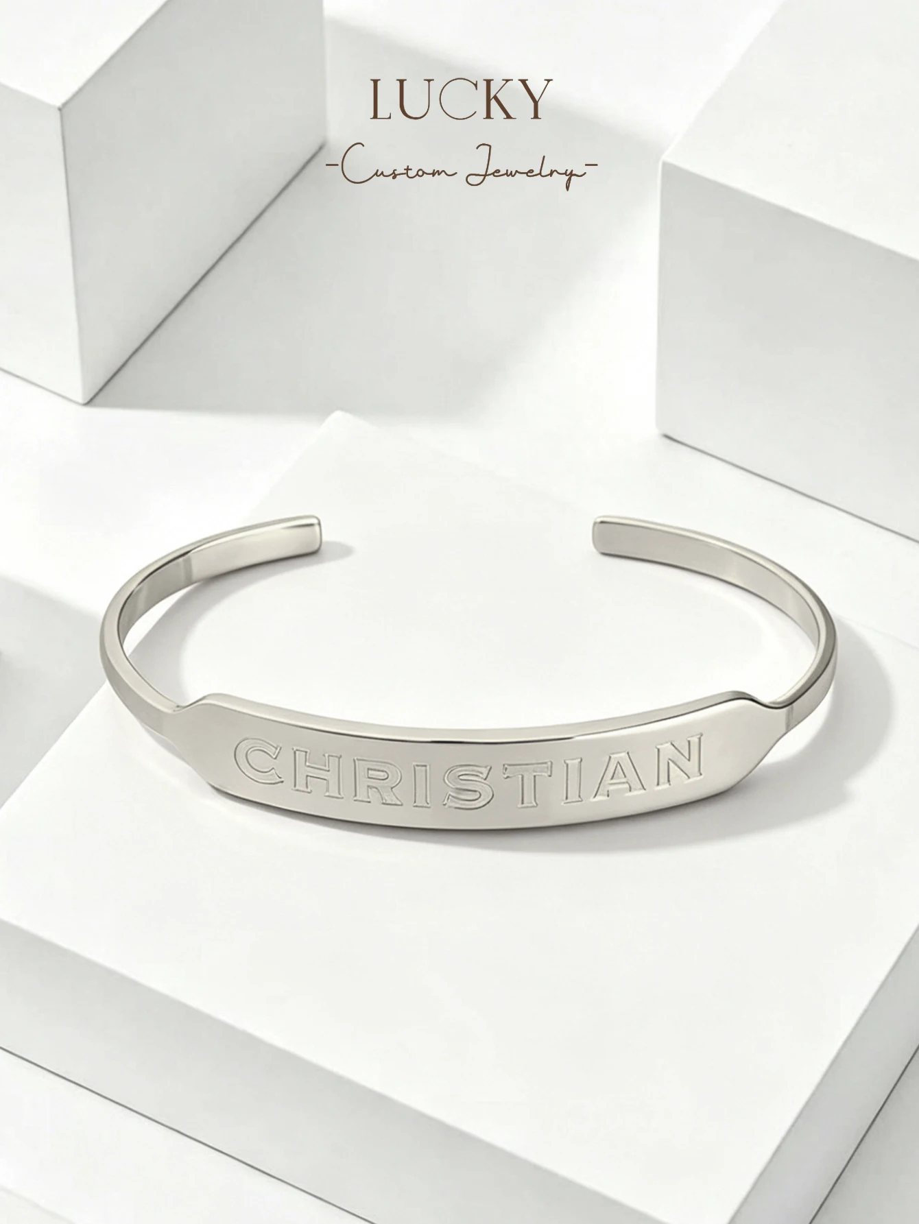 Custom Women's Name Bracelet, Daily Style Gift with Box