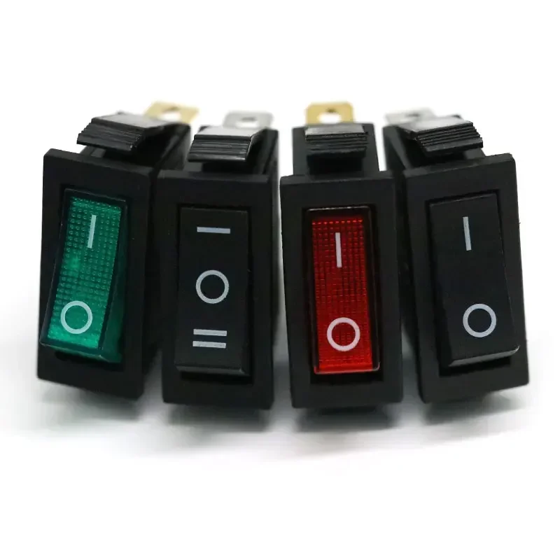 KCD3 Rocker Switch ON-OFF 2/3 Position 3 Pin Electrical equipment  With Light Power Switch 16A 250V / 20A 125VAC , 35x31x14mm