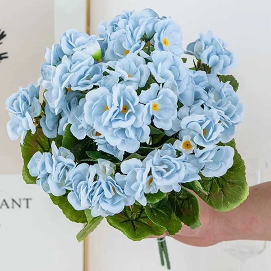 

10pcs Artificial Flowers Plant Begonia Flower Wedding Bridal Bouquet Home Room Outdoor Garden Festival Vase Filler Product Decor