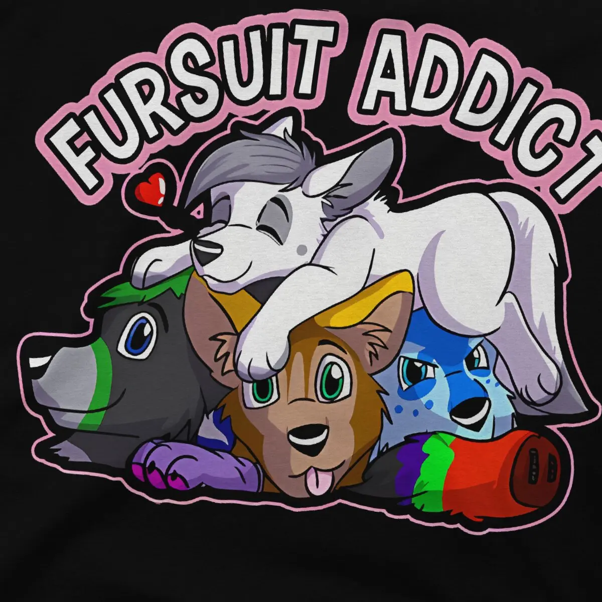 Fursuit Addict Hip Hop TShirt Furry Leisure T Shirt Newest T-shirt For Adult