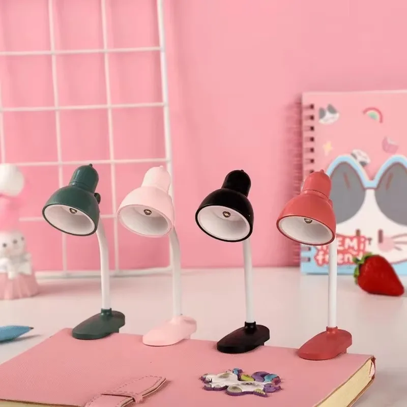 Cute Mini Lamp to Read Book Eye Protection Rotatable Reading Lamp with Clamp Reading Lights for Books Desk Table Bedroom