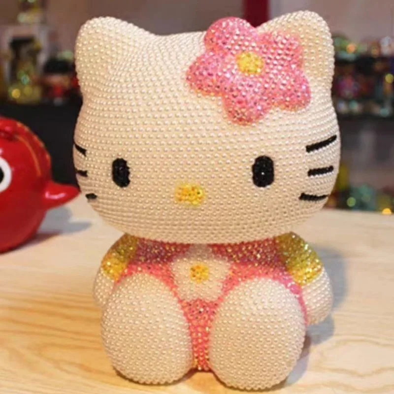 Sanrio Diamond Doll Home Decor Handmade DIY Diamond Piggy Bank Ornament Popular Sanrio Kuromi Home Decoration Accessories