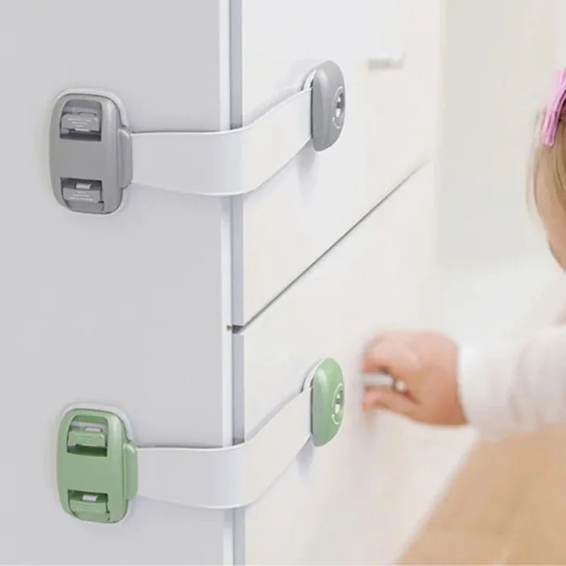 1/2/4Pcs/lot Baby Safety Drawer Door Lock Multi-Function Child Protection Anti-Pinch Cabinet Refrigerator Safety Buckle Plastic