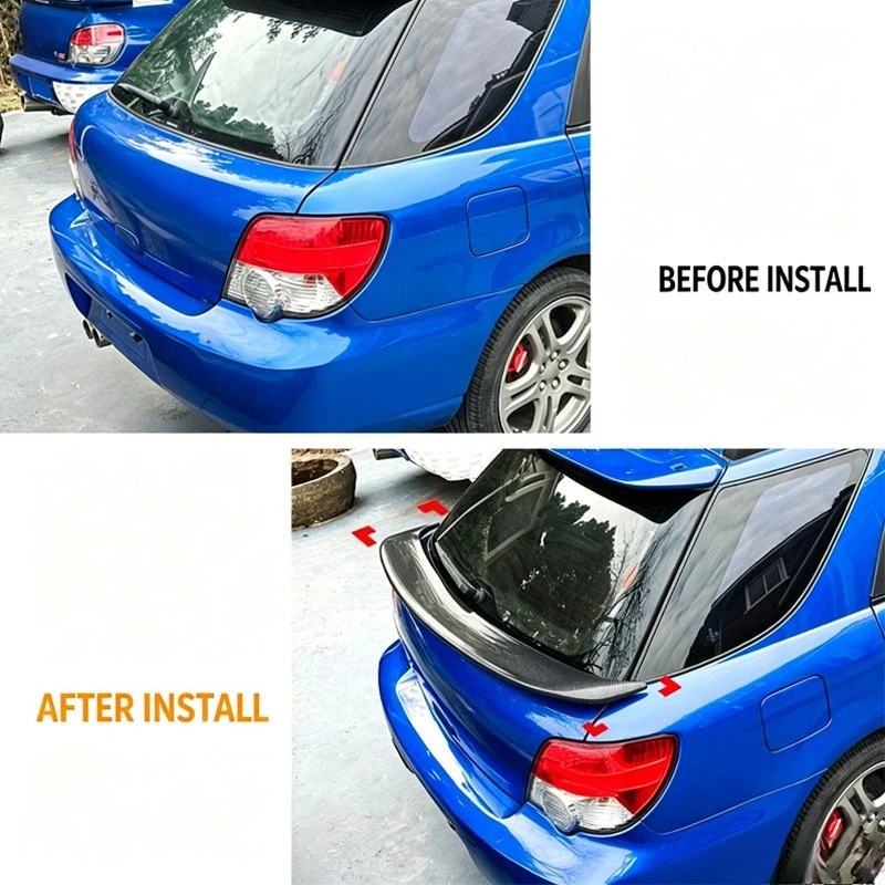 For Subaru Impreza WRX Wagon 2001-2007 Car Spoiler Wing Rear Trunk Spoiler Wing Lip Diffuser Tail Fin Body Kits Auto Accessories