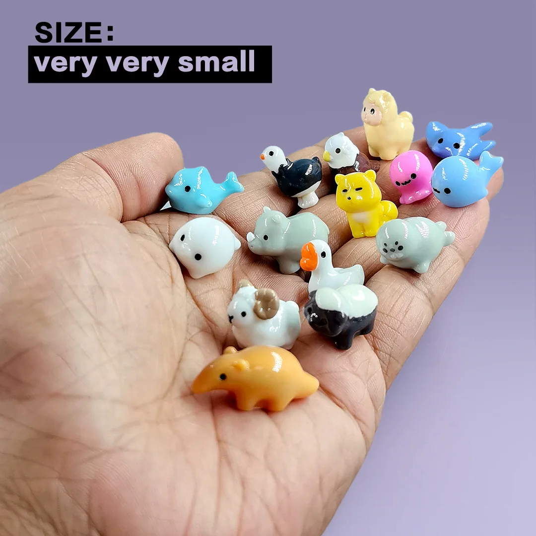 Ostrich Anteater Dinosaurs Flamingo Snail Duck Fox Alpaca Seal Whale Fish Figurine Miniature Fairy Garden Decoration Accessories