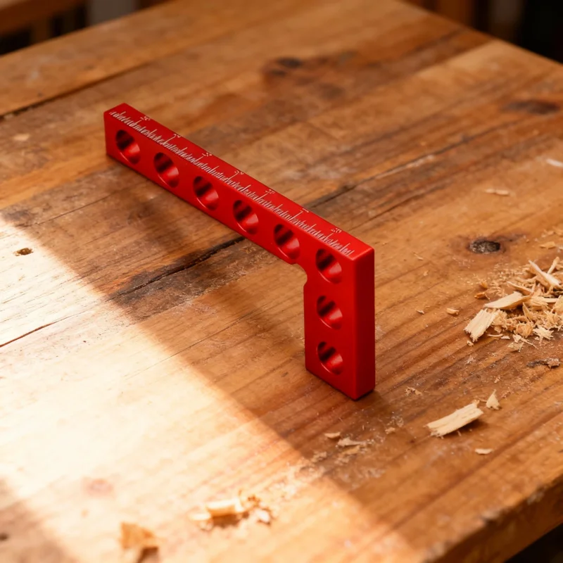 Durable Blue Aluminum Alloy Precision Square - 90-Degree, Portable Tool with Ruler & Bubble Levels for Accurate Measurements