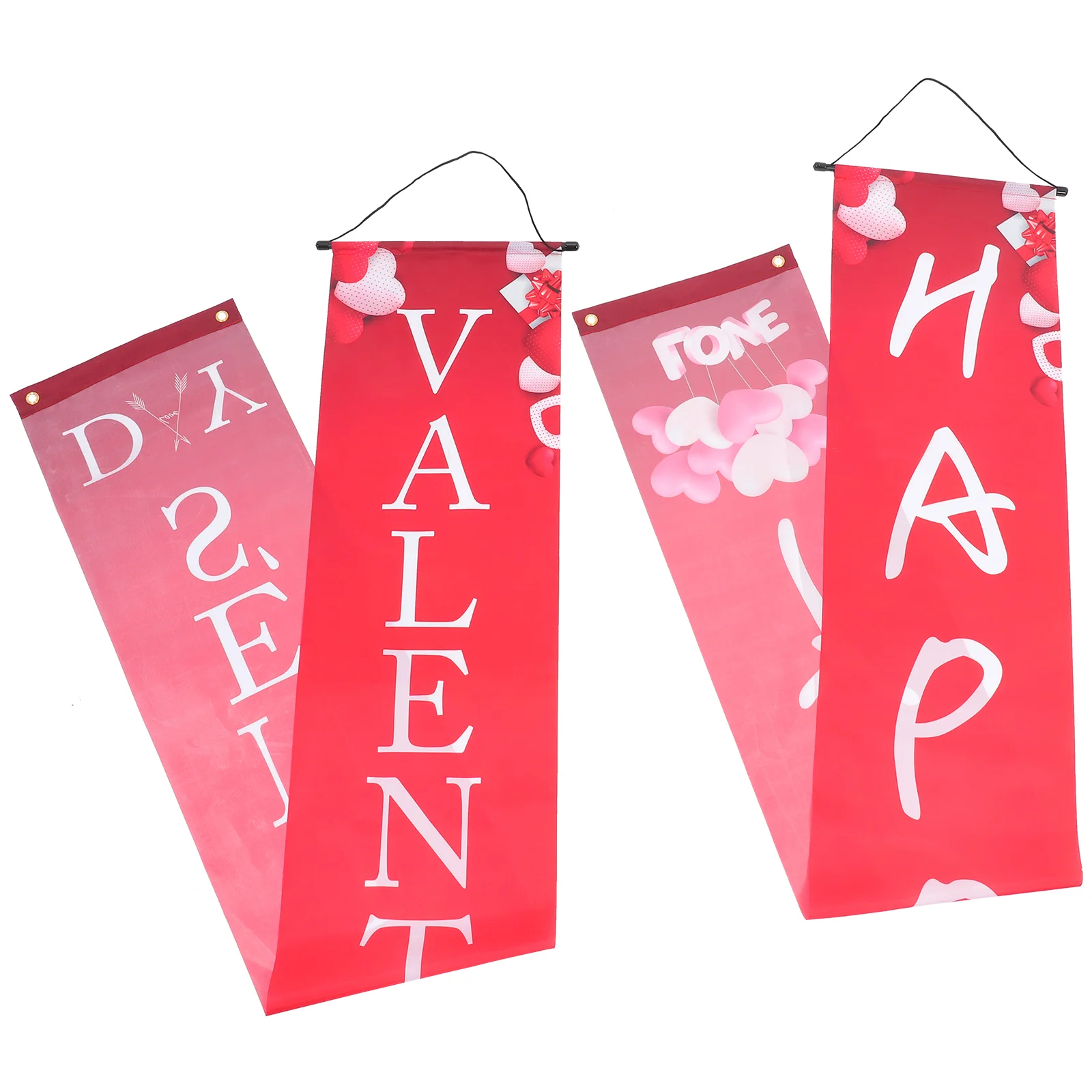 Curtain for Door Valentines Day Banner Party Hanging Ornament Decorative Couplet Porch Household