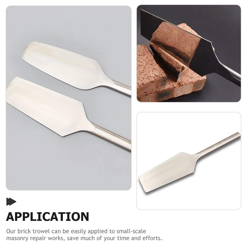 

Stainless Steel Brick Trowel Ergonomic Handle Masonry Tool For Concrete Finishing Flooring Repair Tile Work Construction