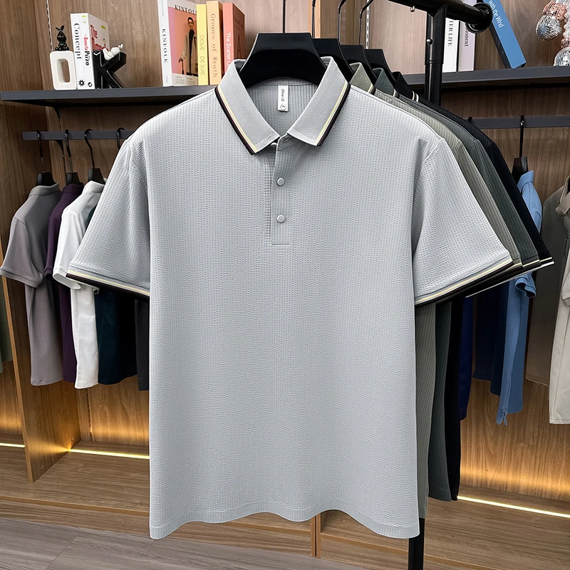 

Summer New Style Men's Solid Color Fashionable Casual Simple Lightweight Polo Shirt/Ld-2910