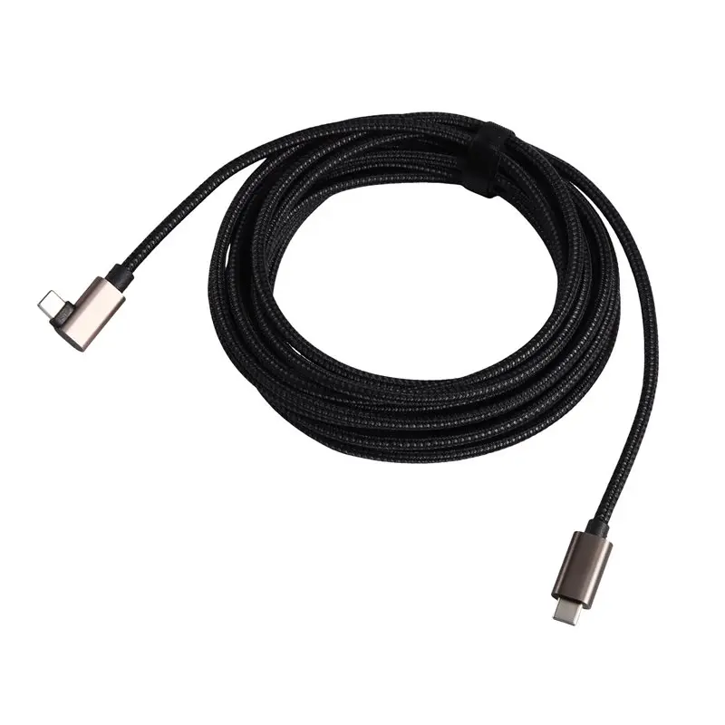 Type-C VR Link Cable 90 Degree USB 3.0 Fast Charging Type-C To Type-C For Oculus Quest 1/2 5M