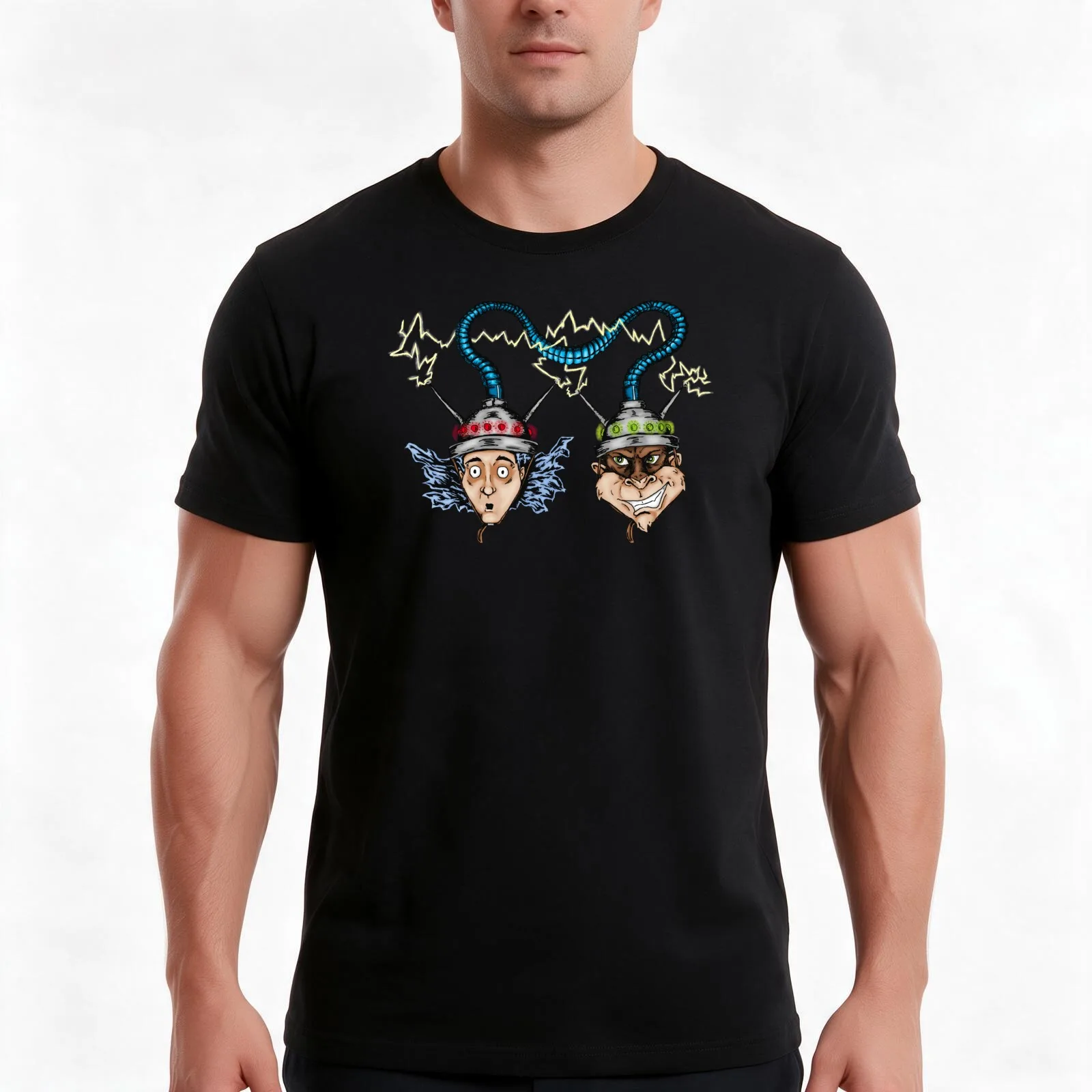 Brain Drain T-Shirt, Summer Casual Cotton Tee, Oversized Streetwear Tops, Vintage Graphic Print, Loose Fit Short Sleeve