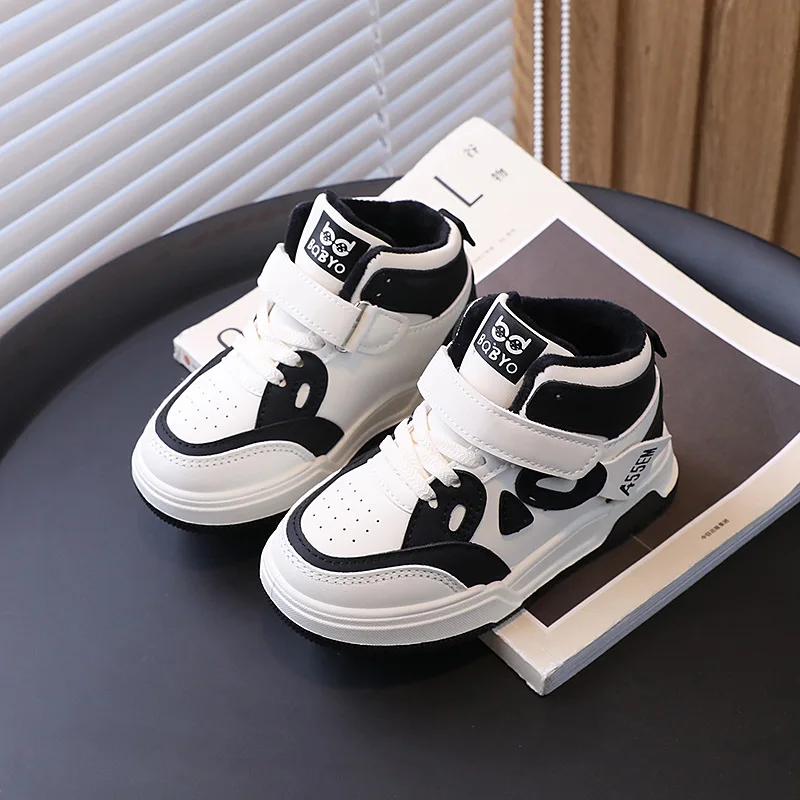 Baby Shoe Casual Sneaker for Boy Kid Shoe for Girl Board Shoe Leather Faced Panda Board Shoe Cotton Shoe Tenis Infantil Menino