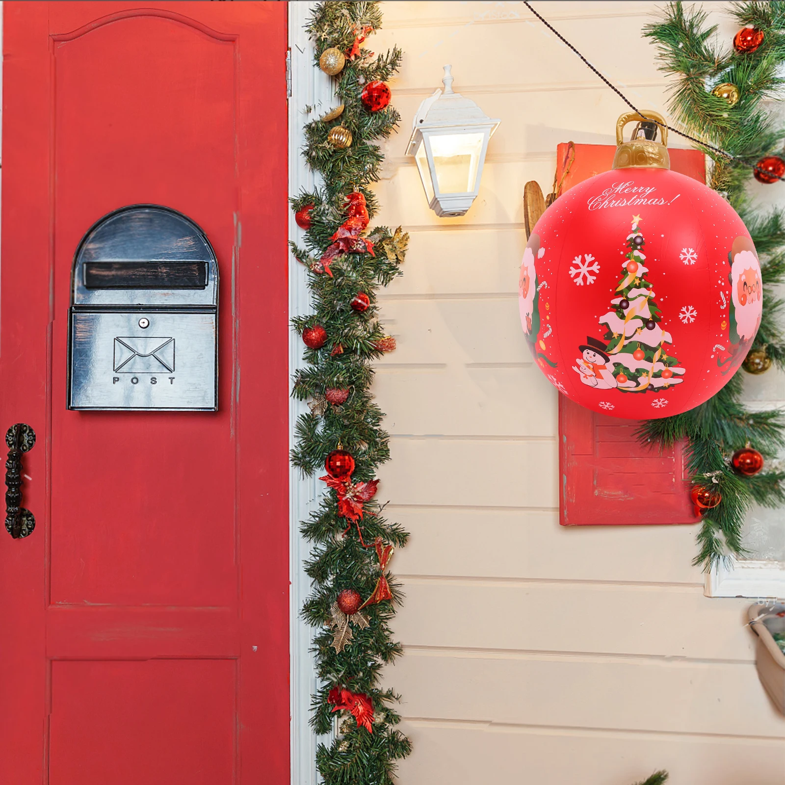 

Parliky Inflatable Christmas Large Outdoor Decoration PVC Ornament Set