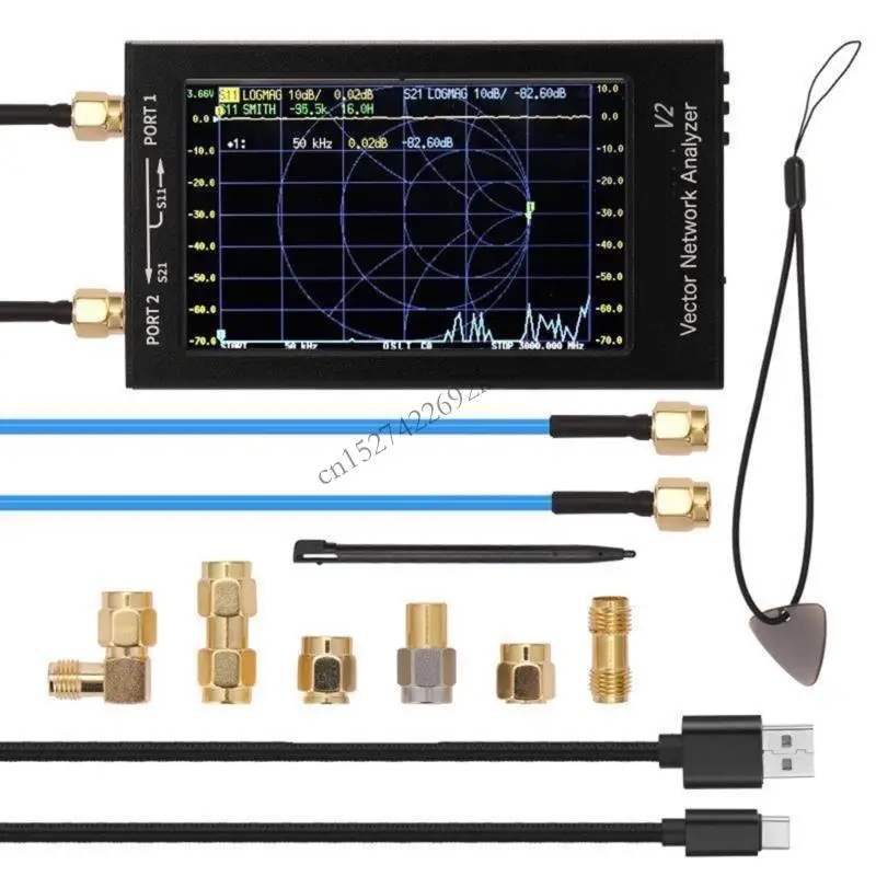 R9CB Upgraded NanoVNA-F Vector Networking Analyzing 4.3Inch 50kHz-3GHz VHF UHF VNA SWR Analyzing Networking Tester Board