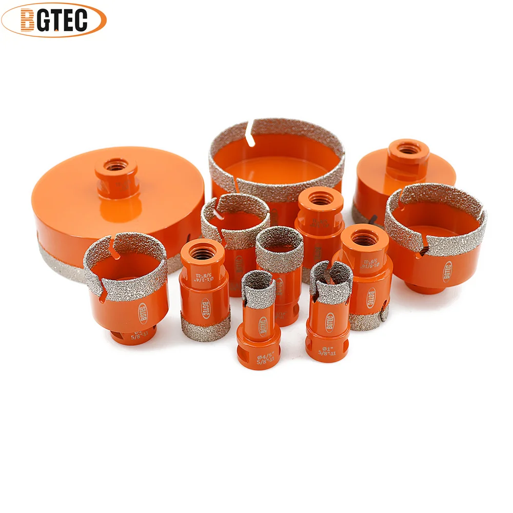 

BGTEC Tile Drill Bits M14 Thread 2PCS Porcelain Drill Core Bits+Hex Marble Masonry Hole Saw Granite Crown Dia6-110mm Hole Opener