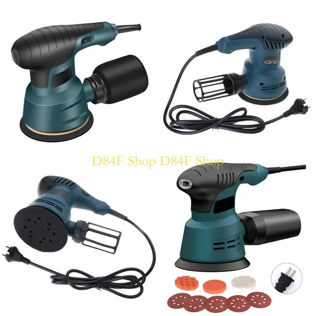 

D84F 300W Электрическая эксцентричная шлифовальная шлифовальная машина 6 Шестерни регулировка скорости. Обработка шлифовальной с