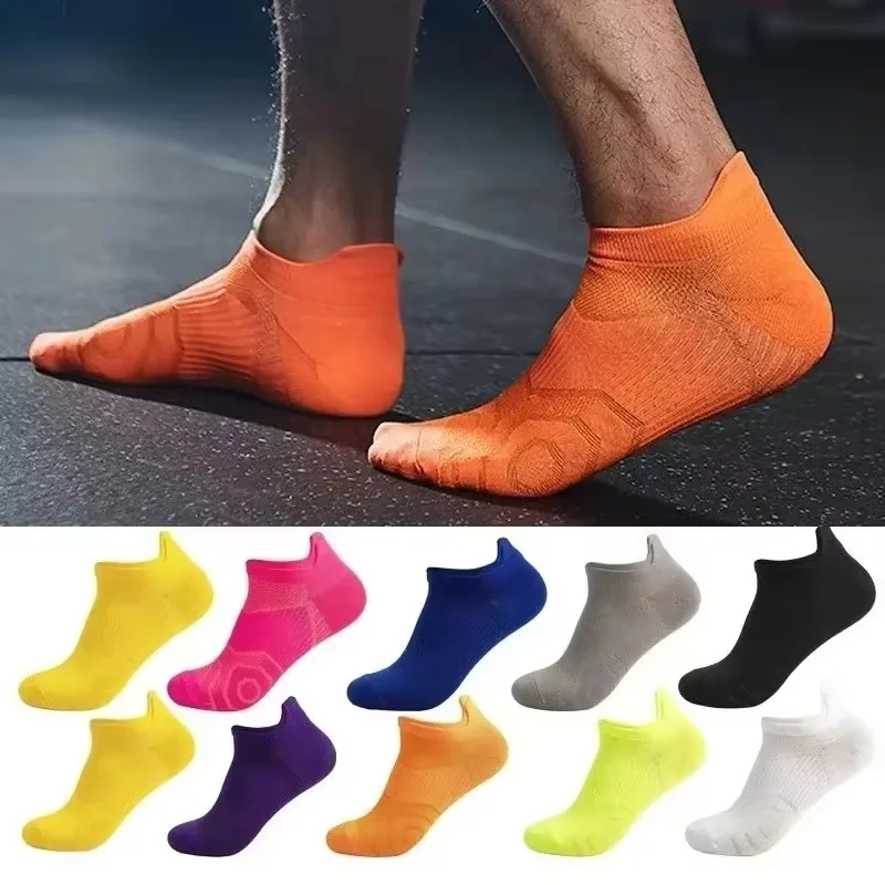 Calcetines Deportivos de Nylon para Tobillo, Transpirables, Desodorantes, Antideslizantes, de Colores Brillantes, Ideales para Baloncesto, Ciclismo, Running, Fútbol