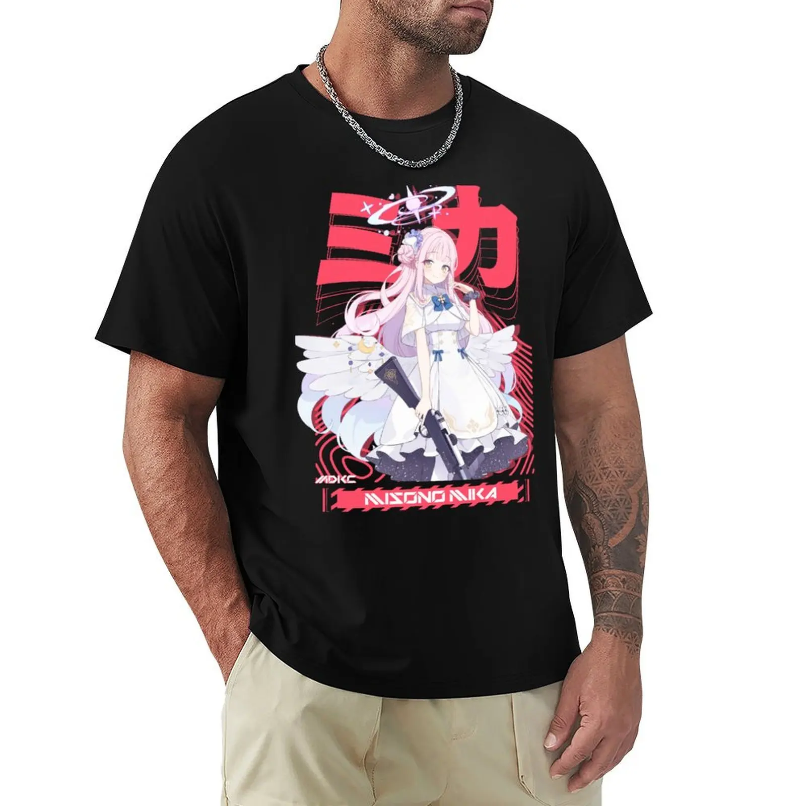 

Misono Mika (Blue Archive) T-Shirt graphic tee shirt anime figures plain black t shirts men