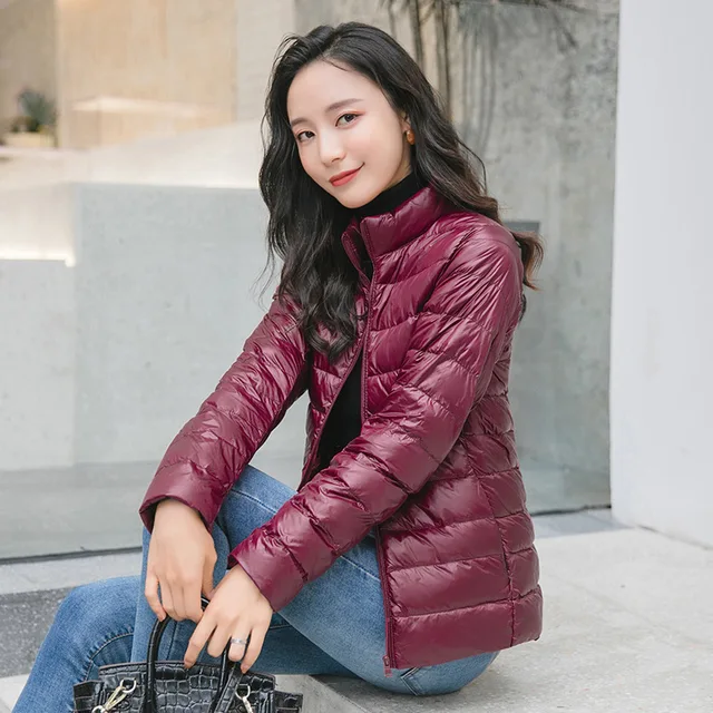 Women Spring Jacket Fashion Short Ultra Lightweight Packable Puffer Coats 15 Colors Female Down Warm Korean Slim Fit Parkas 5XL 3