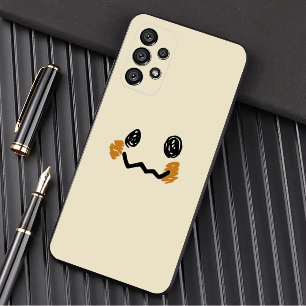 Cute Simple M-MimikyuES-S Phone Case For Samsung Galaxy A13,A21s,A22,A31,A32,A52,A53,A71,A80,A91 Soft Black Shell