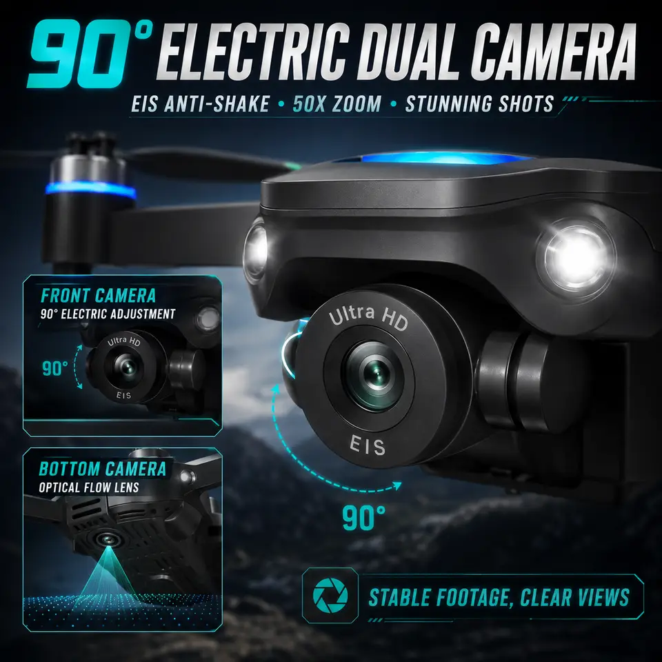 GPS Drone with Dual Camera, Obstacle Avoidance and 2KM Flight Distance