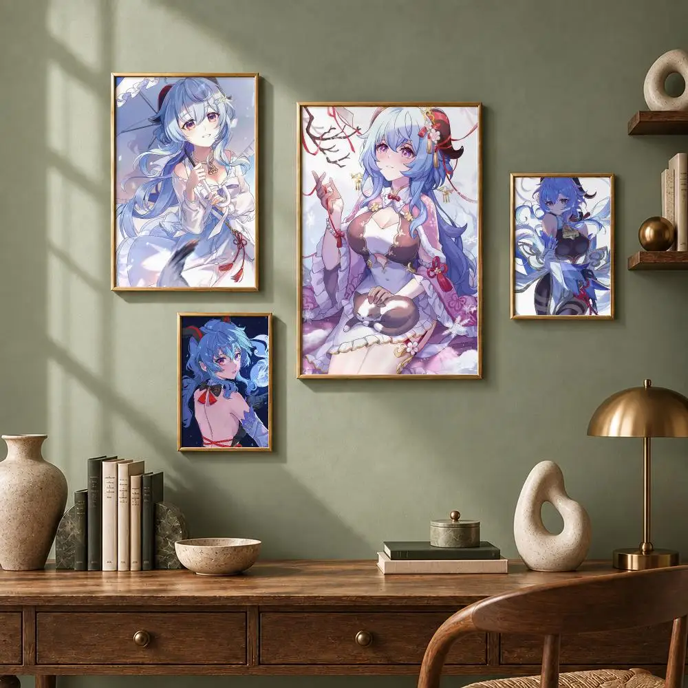 Aesthetic Game G-Genshin ImpactS Poster HD Self-Adhesive No Residue After Removal Ideal for All Kinds of Wall Decor