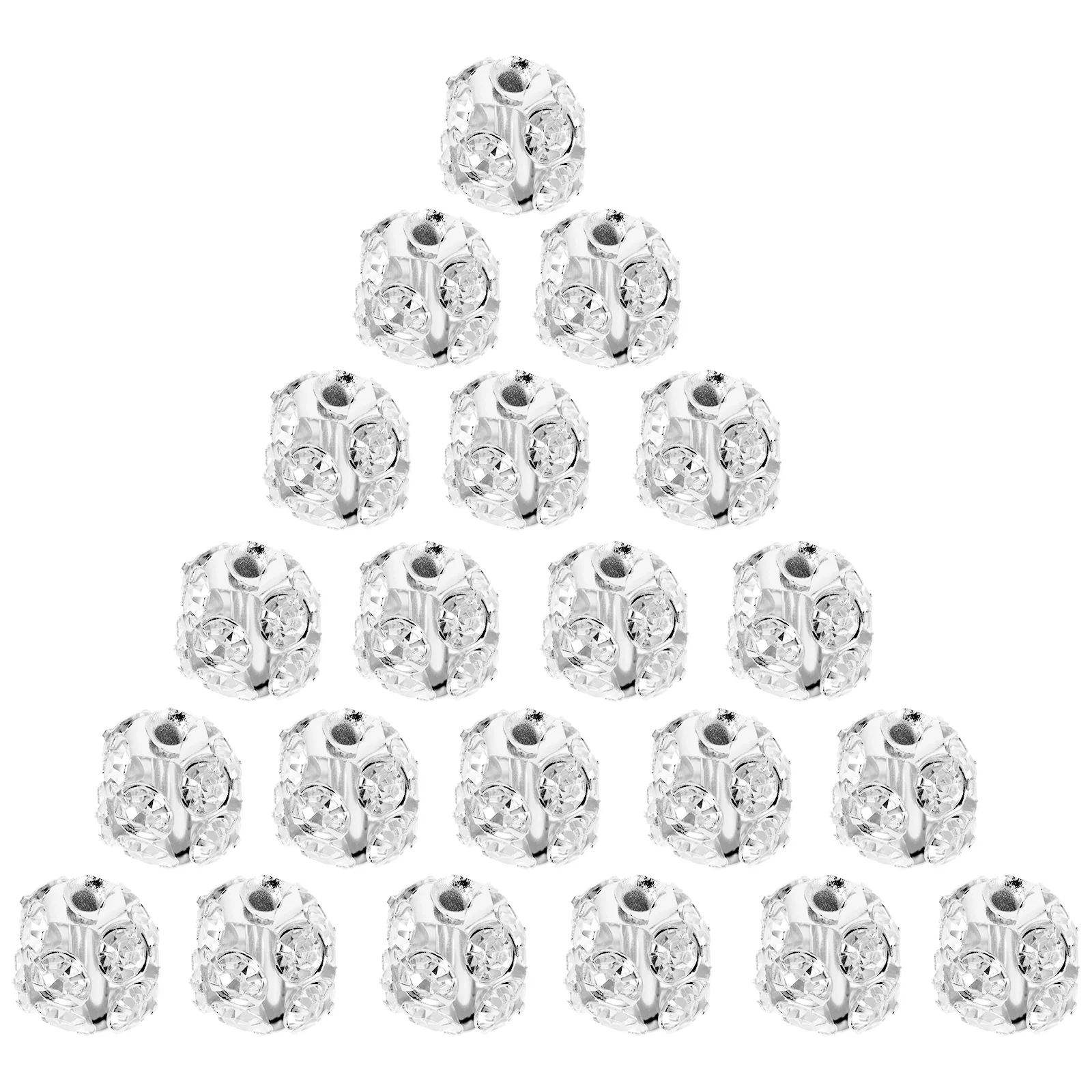 

90pcs Copper Rhinestone Beads for Necklace DIY Jewelry Making Crafts Spacer Balls Bright Colors Lightweight Durable Decorative