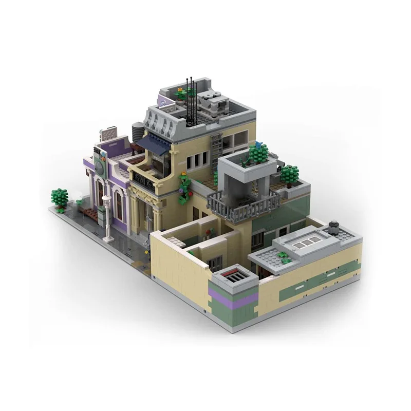 ity Street View Model MOC Building Bricks The Prison Architecture Modular Technology Children Holiday Gifts Assemble Toys Suit