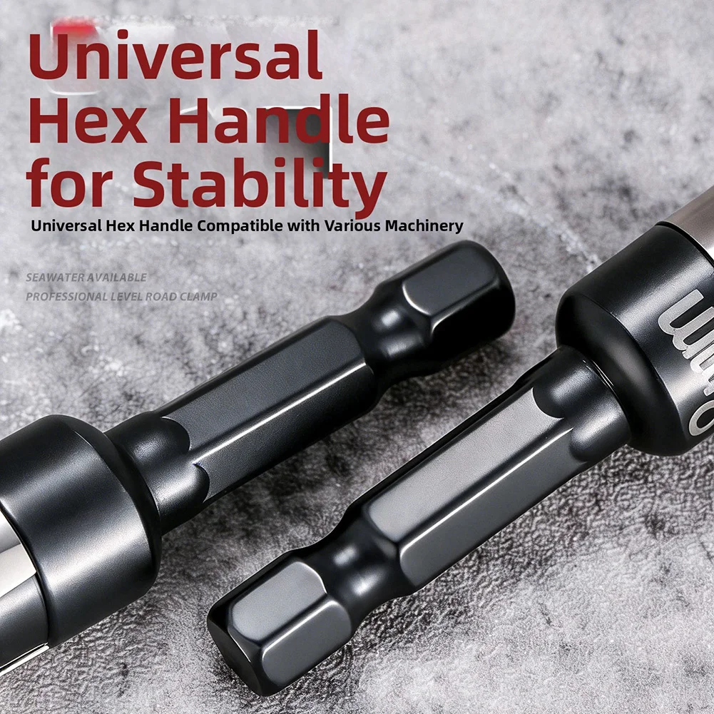 High-Torque 8mm Non-Magnetic Hexagonal Socket With Steel Ball-Design-Power Drills Converter Ratchet Socket Chrome Vanadium Steel
