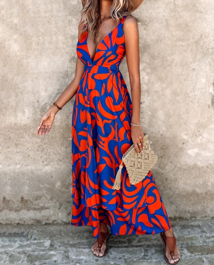 Jupe trapèze micro élastique, style bohème rétro, nouvelle collection été 2024