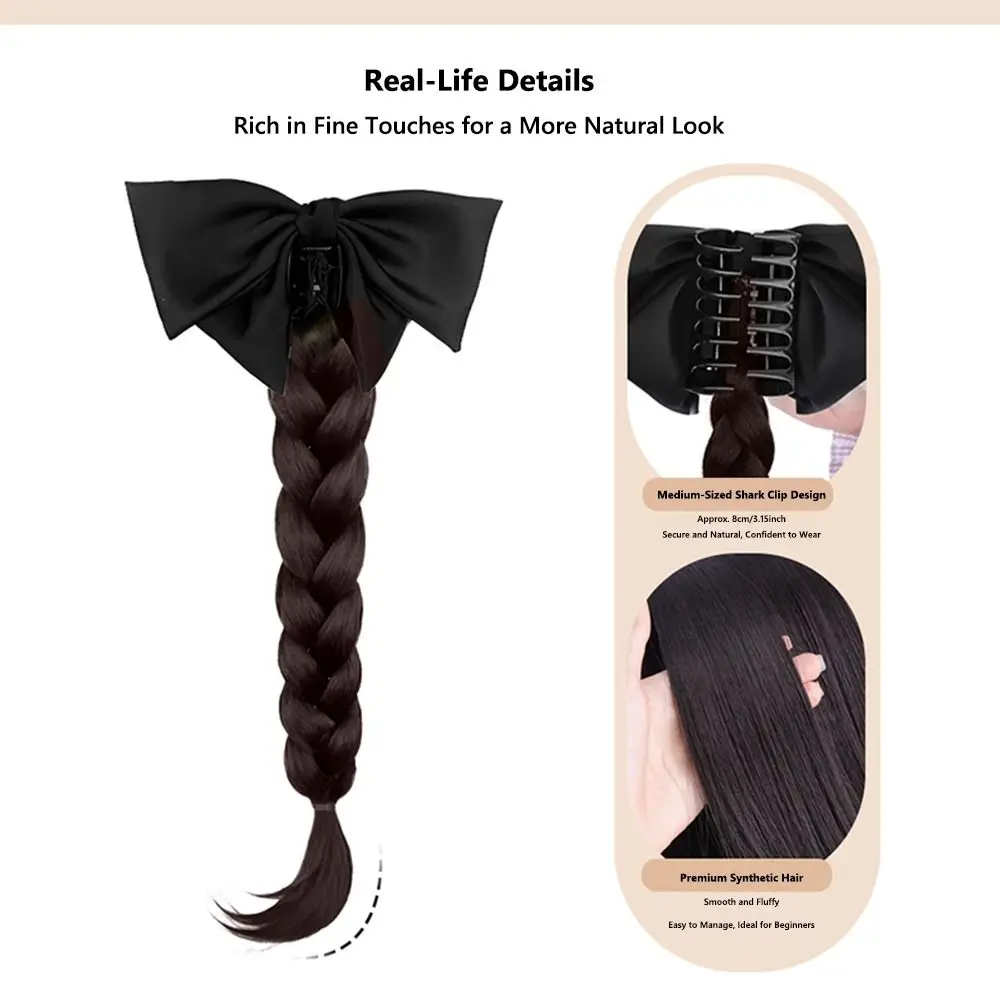 

Realistic Wig Braid Claw Clip Elegant Hair Accessories Braided High Ponytail Clip New Chinese Style Braided Ponytail Wig
