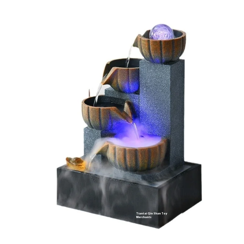 

Factory Ornament Feng Shui Wheel Desktop Flowing Water Ornament Living Room Home Decoration Small Coffee Table Fountain