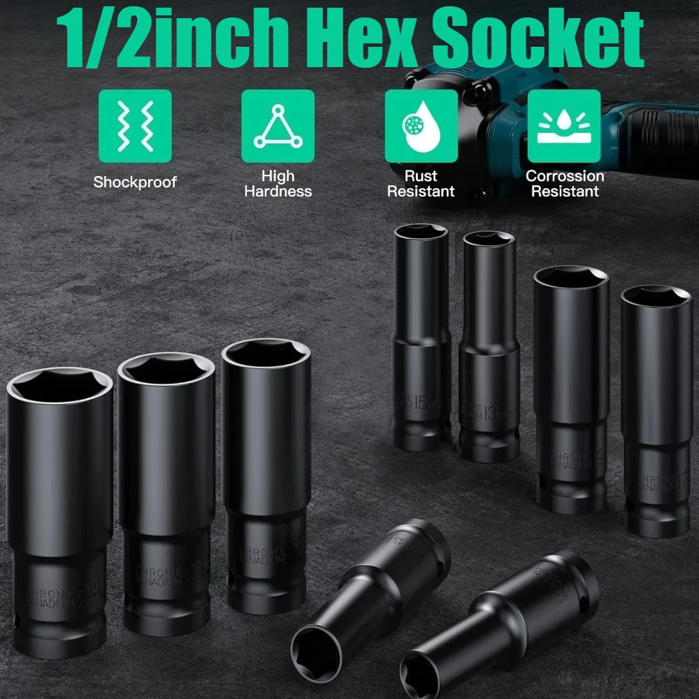 1/2Inch Socket Set,…